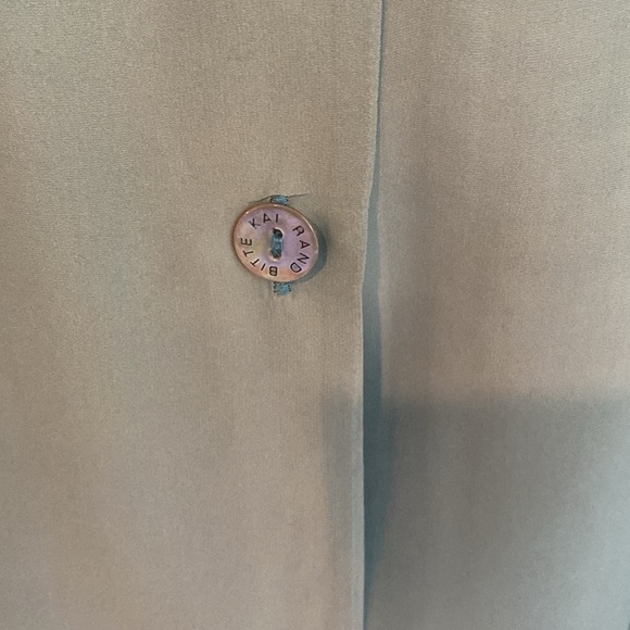 Exquisite Bitte Kai Rand tunic blouse in moss green, size large - Picture 3 of 7